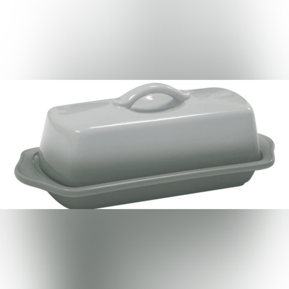 New Chantal Full Size Butter Dish Gray Ombre Gray